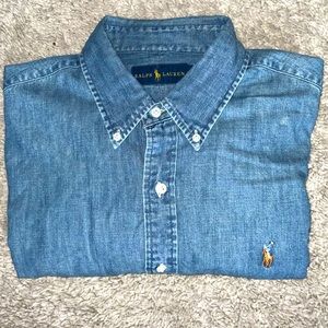 RALPH LAUREN - 100% Cotton Long Sleeve Button Down - Men's size L